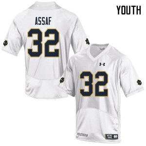 Notre Dame Fighting Irish Youth Mick Assaf #32 White Under Armour Authentic Stitched College NCAA Football Jersey DVW0399ZK